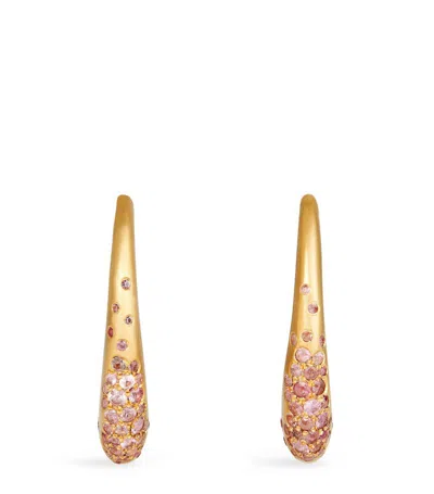 Nada Ghazal Yellow Gold And Pink Sapphire My Muse Urban Earrings