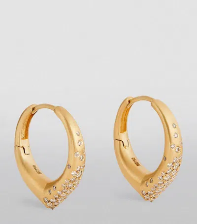 Nada Ghazal Yellow Gold And Diamond Doors Of Opportunity Large Hoop Earrings