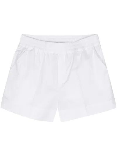 P.a.r.o.s.h Pressed-crease Poplin Shorts In Bianco