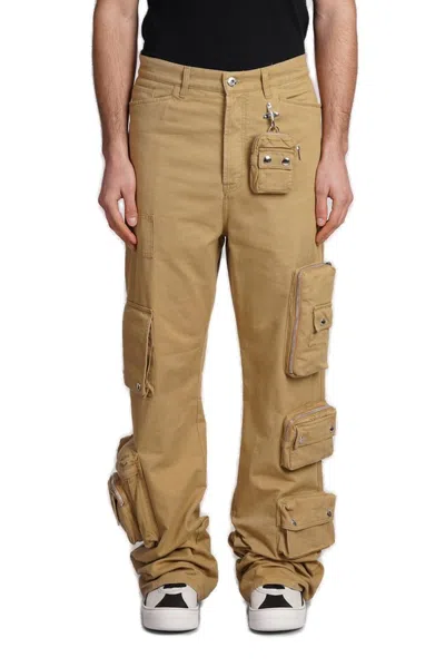 Lanvin Utility-pockets Straight Trousers In Neutrals