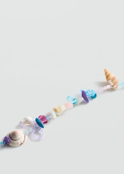 Mango Mixed Bead Necklace Lilac In Lilas