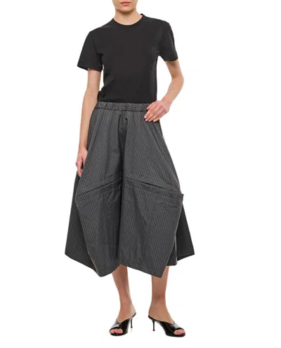 Comme Des Garçons Balloon Midi Skirt In Grey