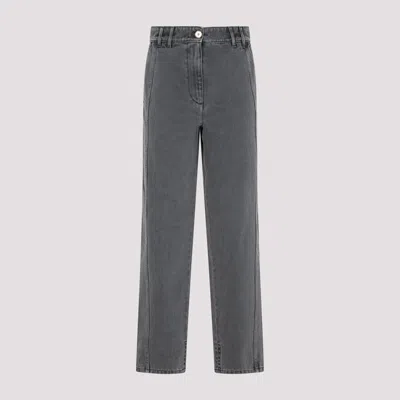 Patou Anthracite Cargo Cotton Trousers In Grey
