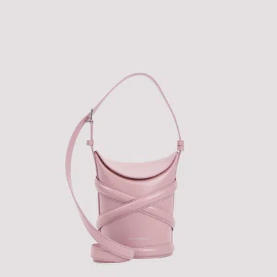 Alexander Mcqueen The Curve Small Bucket Bag In Pink & Purple