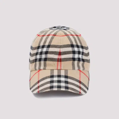 Burberry Archive Beige Check Baseball Hat In Nude & Neutrals