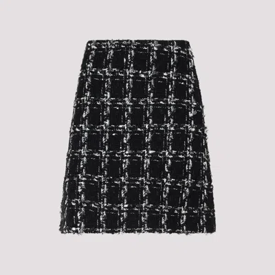 Giambattista Valli Tweed A-line Skirt In Black