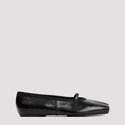 Givenchy Black Ballet Calf Leather Ballerinas