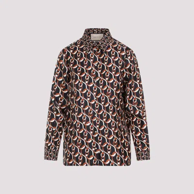 Gucci Printed Shirt In Black