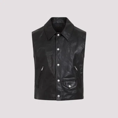 Givenchy Black Calf Leather Vest
