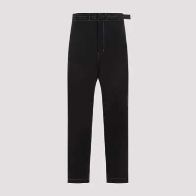 Lemaire Belted Cargo Trousers In Black