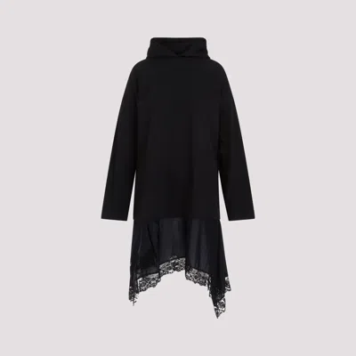 Balenciaga Black Cotton Hooded Hybrid Dress