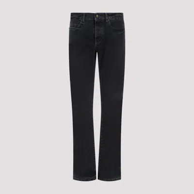 Saint Laurent Black Cotton Slim Fit O-beryl Jeans