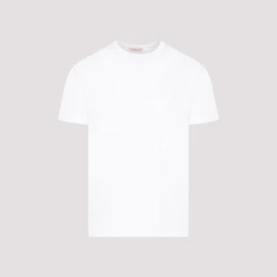 Valentino Black Cotton T-shirt In White