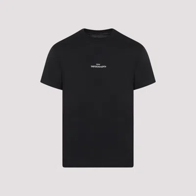 Maison Margiela Black Cotton T-shirt With Logo