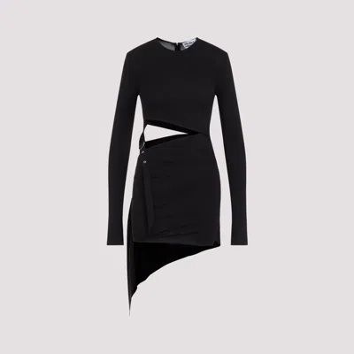 Attico Black Cut-out Mini Dress