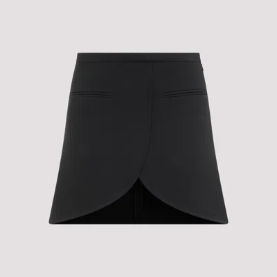 Courrèges Black Ellipse Twill Mini Skirt