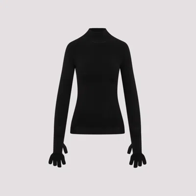 Balenciaga Black Gloves Polyamide Sweater