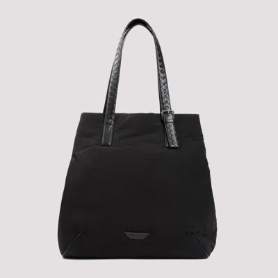 Bottega Veneta Large Nylon Tote Bag In Black