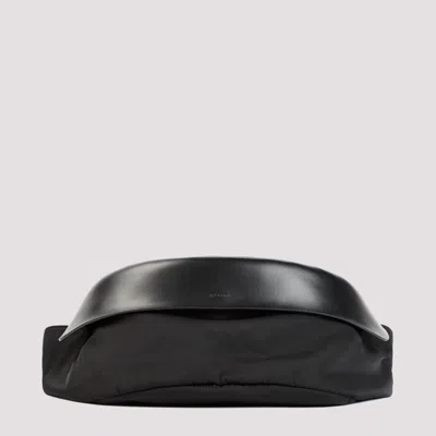 Jil Sander Black Leather Belt Bag With Logo