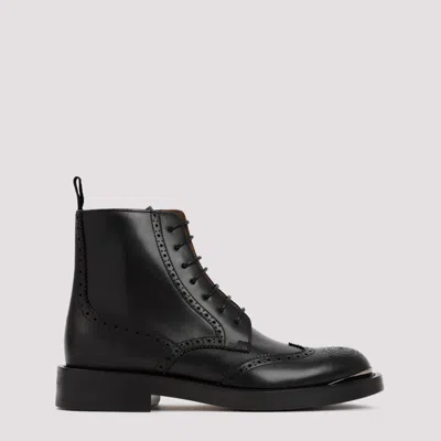 Dior Black Leather Evidence Ankle Boots