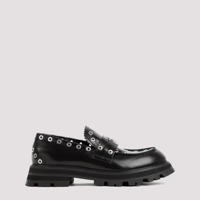 Alexander Mcqueen Black Leather Loafer