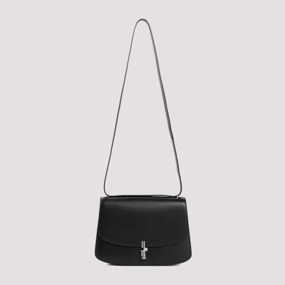 The Row Sofia 10 Leather Shoulder Bag In Black