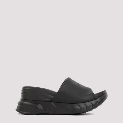 Givenchy Black Marshmallow Low Wedge Sandals