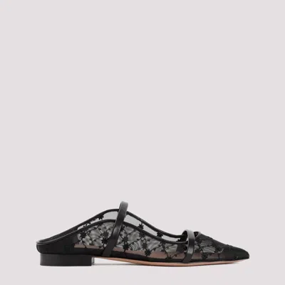 Malone Souliers Maureen Floral-embroidered Mules In Black