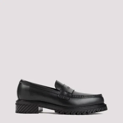 Off-white Black Military Leather Loafers