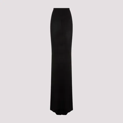 Rick Owens Black Pillar Long Skirt