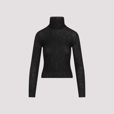 Saint Laurent Polyamide Sweater In Black