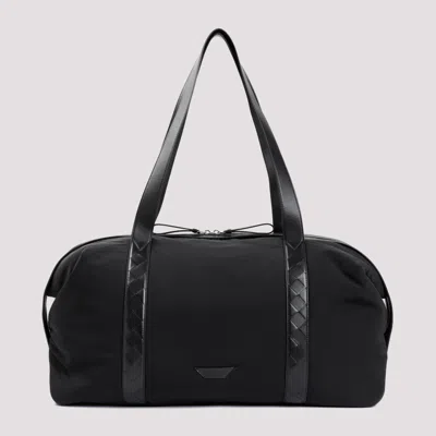 Bottega Veneta Weekender Nylon Large Bag In Black