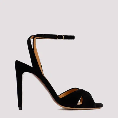 Ralph Lauren Collection Kandice Heel Sandal In Black