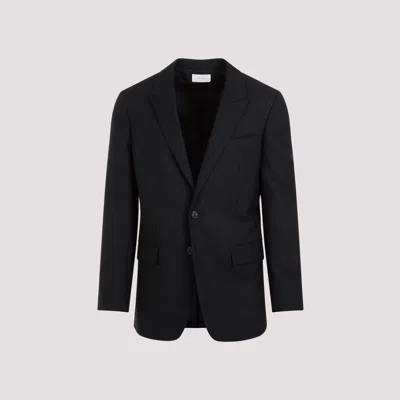 The Row Laydon Single Breasted Wool Jacket In Black