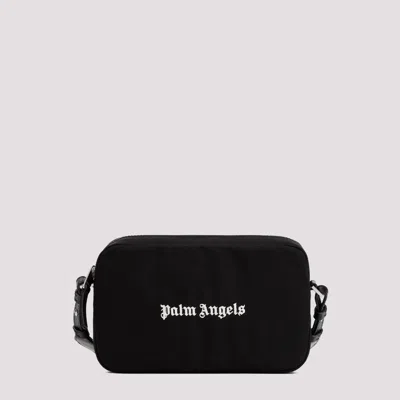 Palm Angels Black White Cordura Logo Polyamide Camera Bag