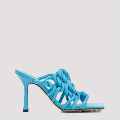 Bottega Veneta Stretch Woven Sandal In Blue