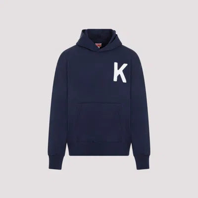 Kenzo Blue Lucky Tiger Cotton Hoodie