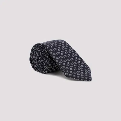 Giorgio Armani Blue Silk Geometric Tie