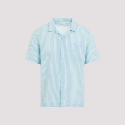 Universal Works Blue Striped Cotton Shirt
