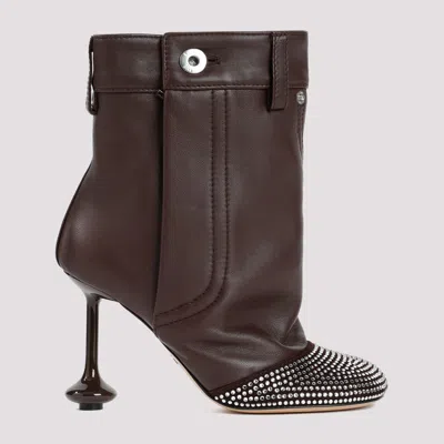 Loewe Toy Strassed Ankle Boot In Brown