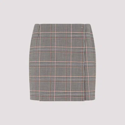 Sportmax Checkered Staffa Mini Skirt In Brown