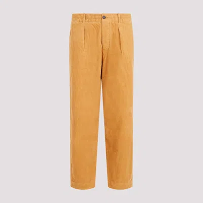 Universal Works Corn Pleated Cotton Track Pants In Nude & Neutrals