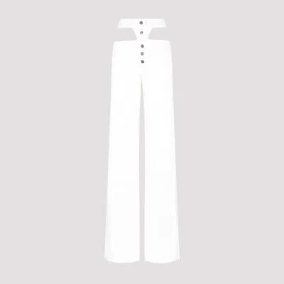 Julfer Cream X-tina Cotton Jeans In White