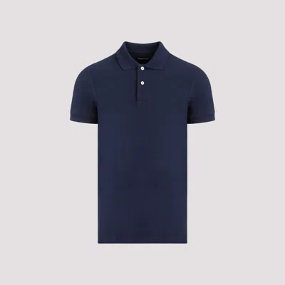 Tom Ford Basic Tennis Polo T-shirt In Blue