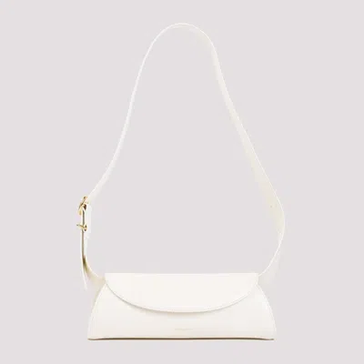 Jil Sander Eggshell Leather Cannolo Bag In Nude & Neutrals