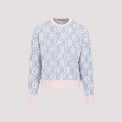 Acne Studios Faded Pink Wool Pullover In Multicolour