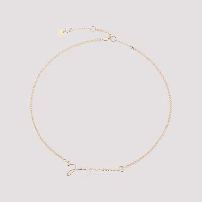Jacquemus Golden La Chaine Necklace In Metallic