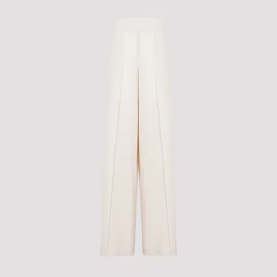 Akris Greige Silk Fellia Chiffon Trousers In Nude & Neutrals