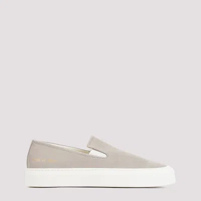 Common Projects Nubuck Slip-on Sneakers In Grey