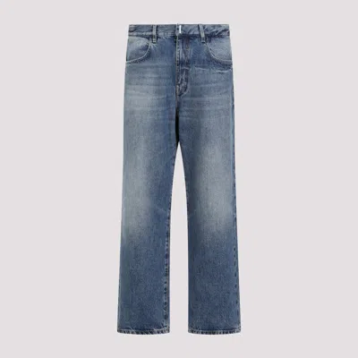 Givenchy Indigo Blue Cotton Round Regular Fit 5 Pockets Denim Jeans